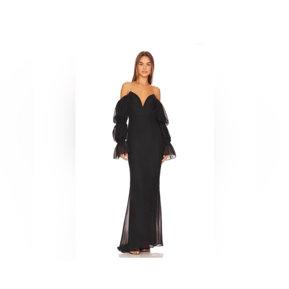 Katie May Estella Gown in Black XS NWOT